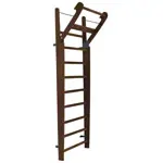 NOHrD Wall bars nut tree, foldout, HxWxD 230x80x13 cm, 10 bars
