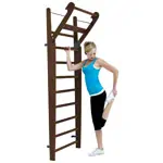 NOHrD Wall bars nut tree, foldout, HxWxD 230x80x13 cm, 10 bars