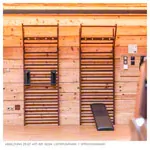 Image shows NOHrD Wall bars nut tree, foldout, HxWxD 230x80x13 cm, 10 bars