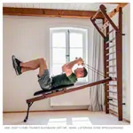 Image shows NOHrD Combi-Trainer for wall bars, oak