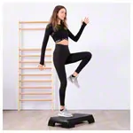 Step bench in one piece, black