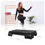 Step bench in one piece, black