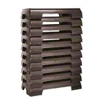 Step bench in one piece, black