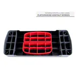Step board height adjustable, black LxWxH 68x28x10/15 cm