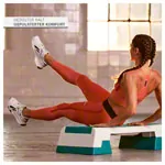 Image shows REEBOK Step semi-professional incl. DVD, white-cyan