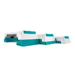 Image shows REEBOK Step semi-professional incl. DVD, white-cyan