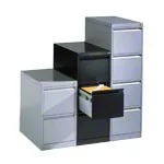 Suspension filing cabinet with 2 drawers, LxWxH 73.3x43.3x59 cm, single lane