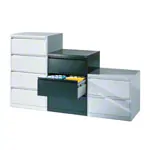 Suspension filing cabinet with 4 drawers, LxWxH 135,7x78,7x59 cm, with two lanes