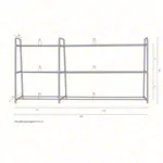 Ball rack incl. extension module, 405x62x180 cm, 2-pcs.