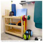 Image shows Gymnastics equipment trolleys Standard set, 107 pieces