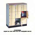 Locker Resisto with 9 compartments, HxWxD 125x115x54 cm