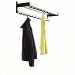 Wall mounted coat rack with 19 hooks
