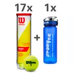 17x Wilson tennisball CHAMPIONSHIP EXTRA DUTY can of 4, incl. drinking bottle