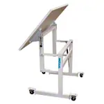 Image shows Sit/stand desk Ergo S72 WxDxH 80x60x72-122 cm, with castors, gray/gray