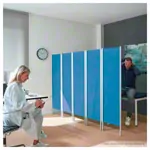 Lightweight screen 4-leaf, HxB 165x204 cm