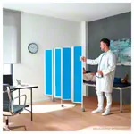 Folding wall flexible 5-bladed, HxW 165x150 cm, blue