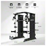 Image shows TUNTURI Platinum Full Smith/Functionaltrainer Selectorized - V-series