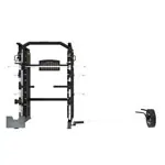 Image shows TUNTURI Platinum Full Smith/Functionaltrainer Selectorized - V-series