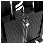 Image shows TUNTURI weight station Platinum Dual Leg Curl/Extension, V-series