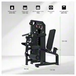 Image shows TUNTURI weight station Platinum Dual Leg Curl/Extension, V-series