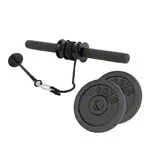 Forearm trainer incl. 2 weight plates made of cast iron, each 2.5 kg