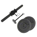 Forearm trainer incl. 2 weight plates made of cast iron, each 2.5 kg
