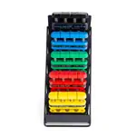 Image shows Digi-Flex Hand trainer-set, 5 thickness ink. Storage display, set of 5