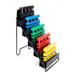 Image shows Digi-Flex Hand trainer-set, 5 thickness ink. Storage display, set of 5