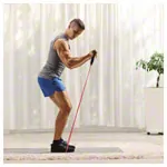 Fitness tube, thick, red, set of 10