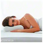 Cover for Viscoline travel pillow, anatomical shape, white