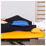 Image shows Sand bag filled with quartz sand, 30x30 cm, 5 kg, blue