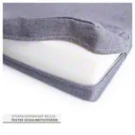 Image shows Sport-Tec seat wedge cushion with zipper, 38x38x7/1 cm, grey
