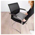 Image shows Sport-Tec seat wedge cushion with zipper, 38x38x7/1 cm, grey