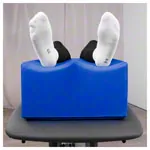 Image shows Positioning wedge with 2 flat leg recesses, L x W x H 75 x 42 x 22 cm