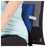 Lumbar pad with synthetic leather cover hard, LxBxH 33x21x6 cm