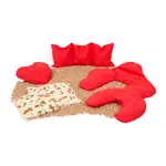 Cherry pit pillow with cotton cover small, 19 x 19 cm