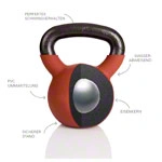 Kettlebell, 28 kg, brown