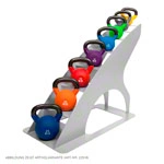 Shelf for 8 kettlebells