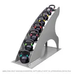 Image shows Shelf for 8 kettlebells
