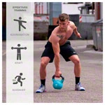 Kettlebell, 10 kg, light blue