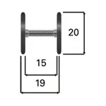 Image shows Dumbbells made of rubber, 7.5 kg, one piece