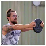 Image shows pumpset! -weight plates made of vinyl,  2.7 cm, 5 kg, one piece