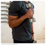 Chrome dumbbell massive, 7 kg, one piece
