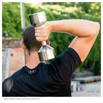 Chrome dumbbell massive, 7 kg, one piece