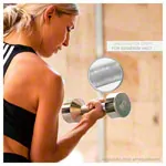 Chrome dumbbell massive, 5 kg, one piece