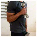 Chrome dumbbell massive, 5 kg, one piece