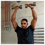 Chrome dumbbell massive, 5 kg, one piece