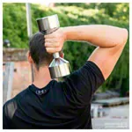 Chrome dumbbell massive, 5 kg, one piece