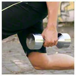 Chrome dumbbell massive, 10 kg, one piece