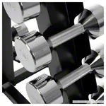 Chrome dumbbell massive, 10 kg, one piece